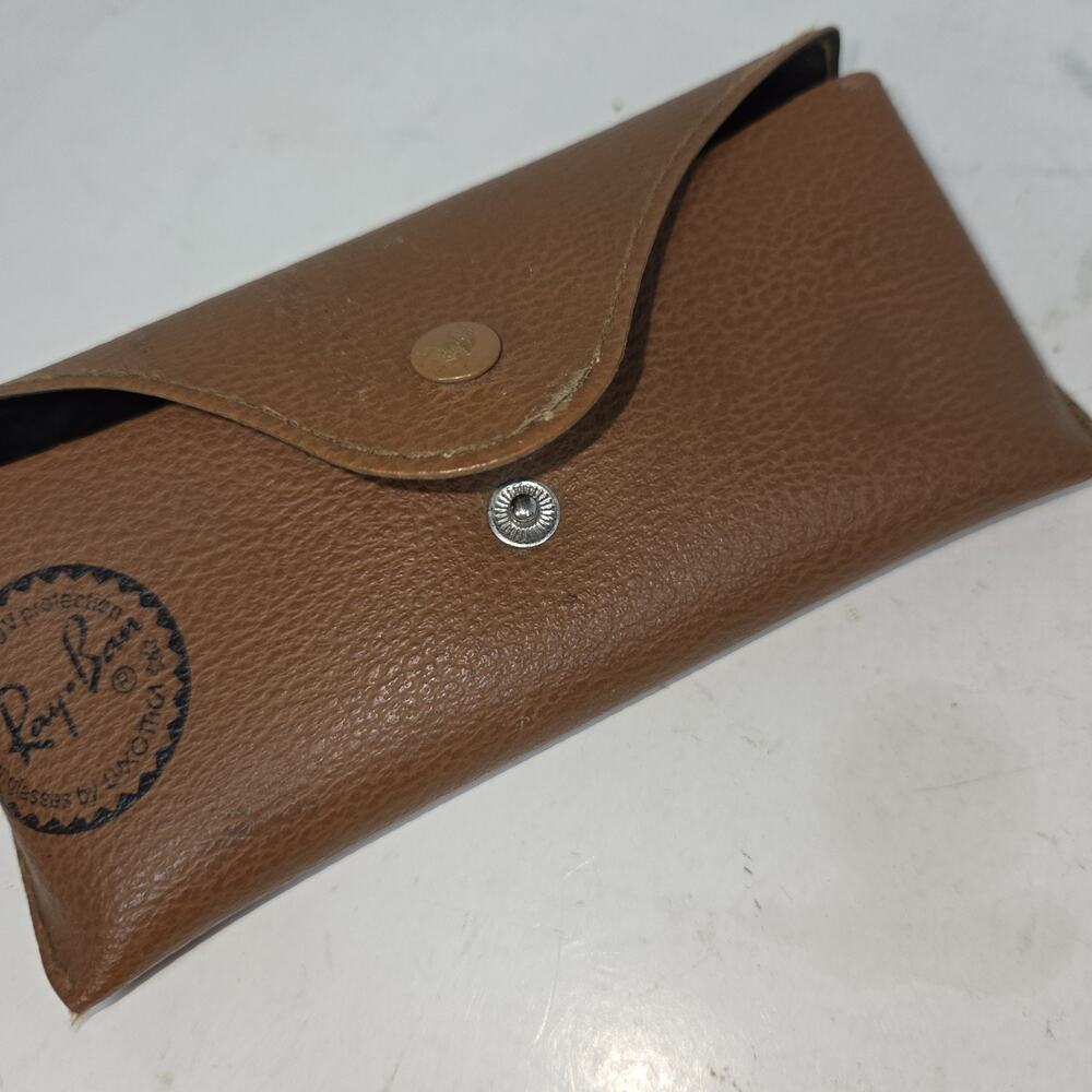 Vtg Ray Ban Sunglasses Traditionals Outdoorsman Black Aviator 80s Leather Case - Picture 11 of 12